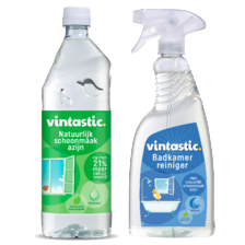 Vintastic badkamer of
kalkreiniger flacon à 750 ml
of Vintastic schoonmaakazijn
flacon à 1000 ml
